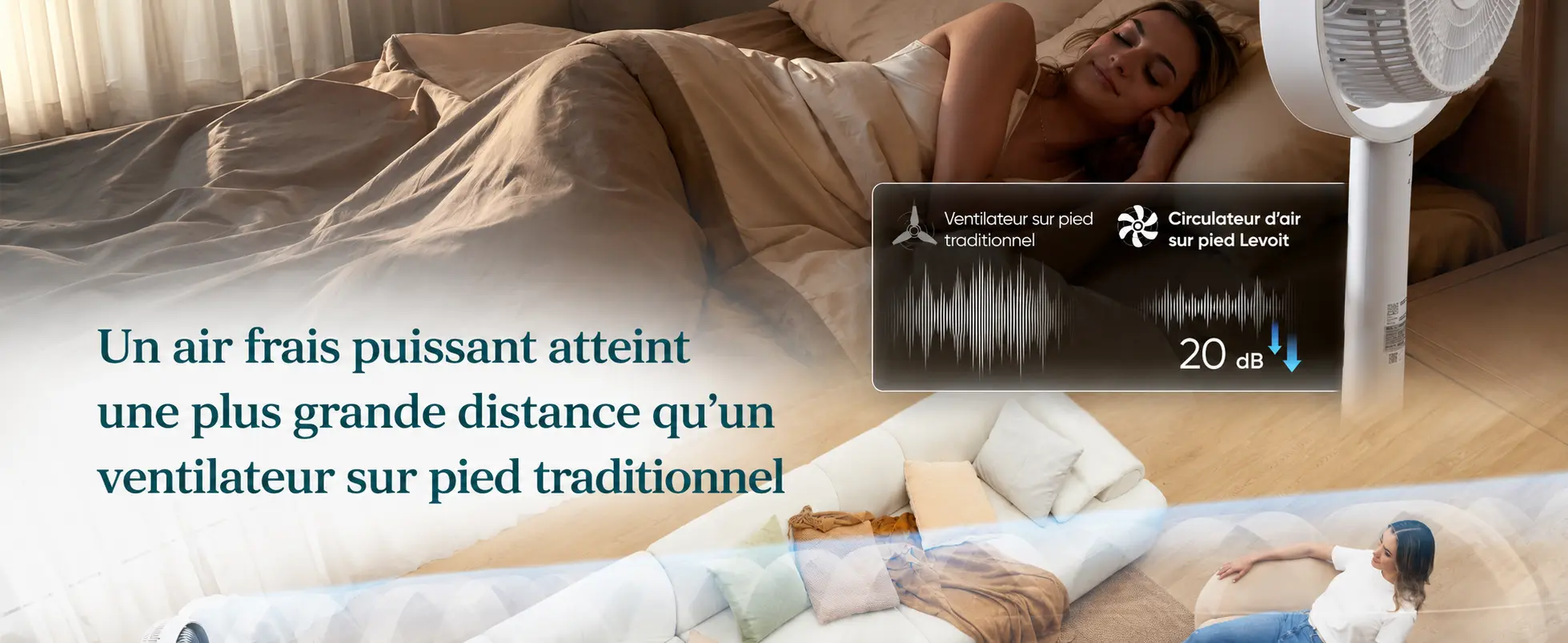 CirculAir 2-in-1 — even air distribution throughout the room